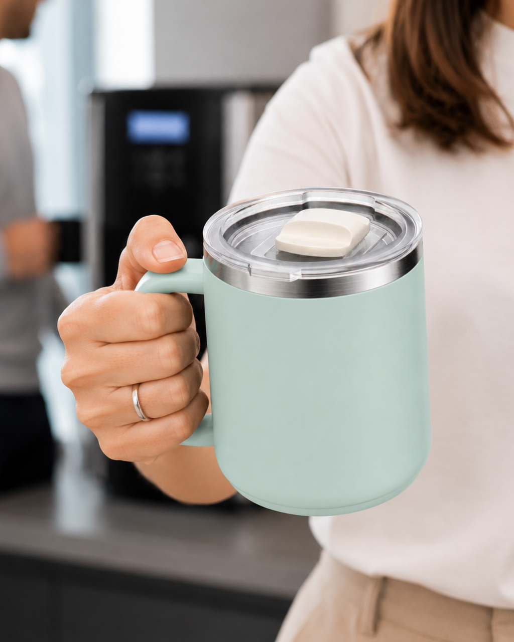 Taza de Café Térmica Portátil FANCY TEA con Tapa Hermética | Acero Inoxidable 304 | 430 ml
