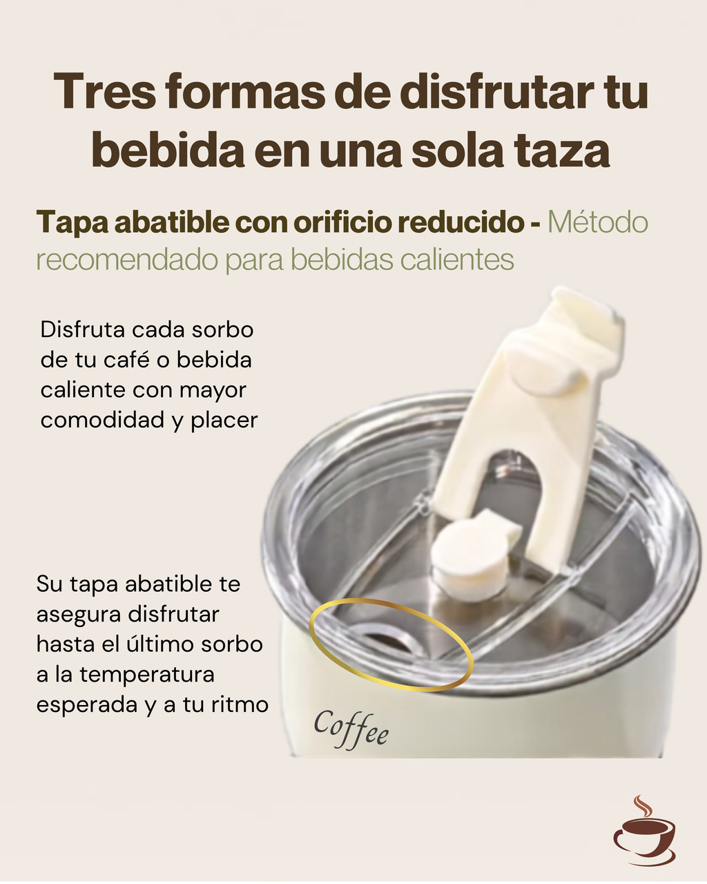 Taza Térmica Premium CAR COFFEE CUP con Tapa Hermética y Pitillo | Acero Inoxidable 304 | 420 ml