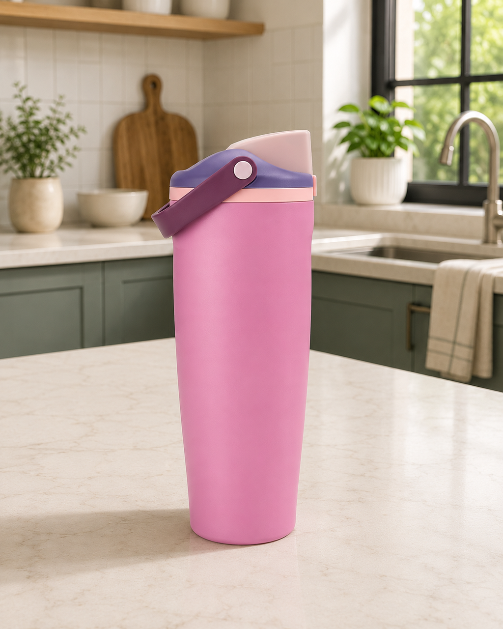 Termo Premium Fiesta con Asa Ergonómica | Acero Inoxidable de Doble Pared | 30 oz (887 ml)