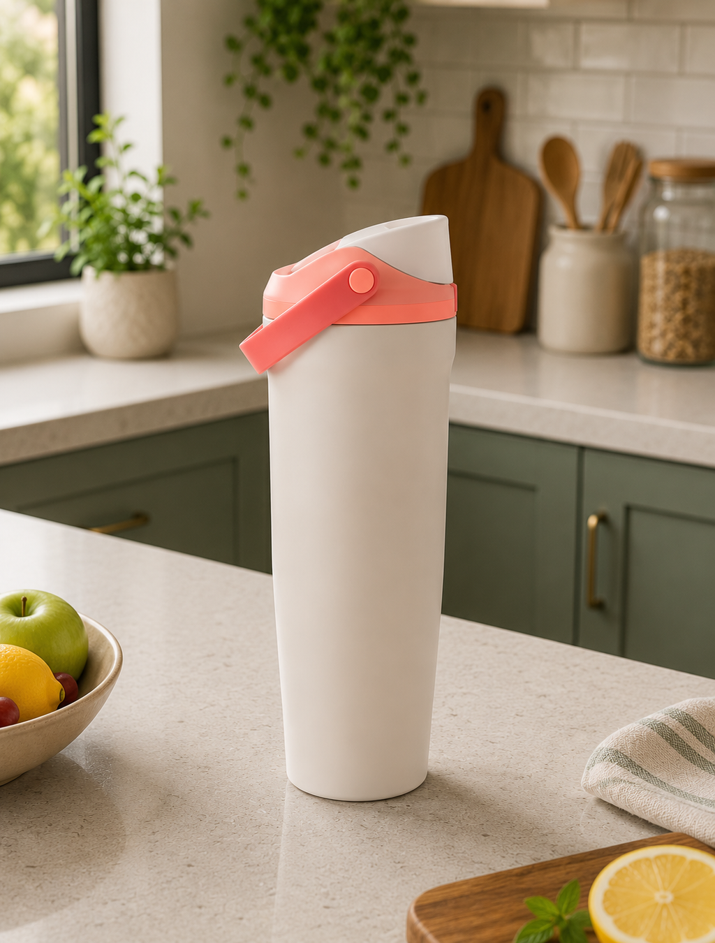 Termo Premium Fiesta con Asa Ergonómica | Acero Inoxidable de Doble Pared | 30 oz (887 ml)