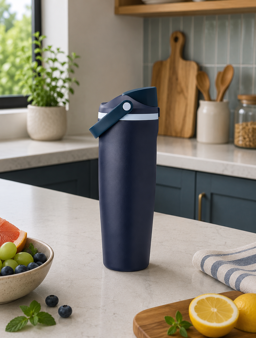 Termo Premium Fiesta con Asa Ergonómica | Acero Inoxidable de Doble Pared | 30 oz (887 ml)