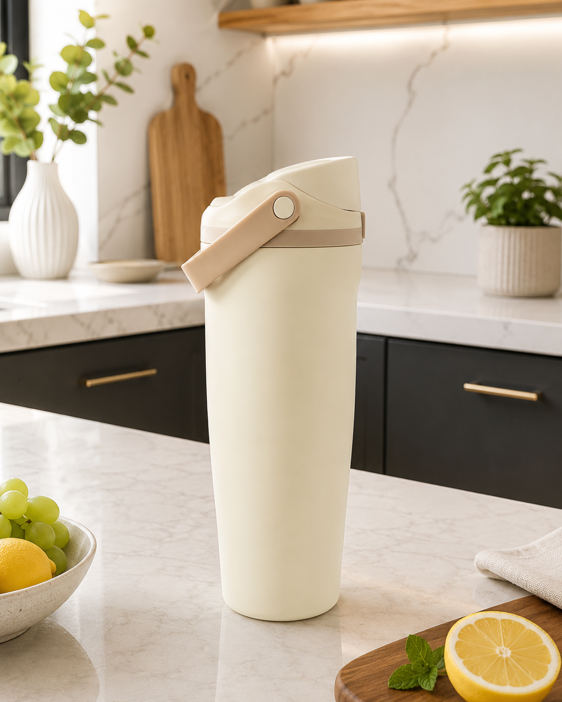 Termo Premium Fiesta con Asa Ergonómica | Acero Inoxidable de Doble Pared | 30 oz (887 ml)