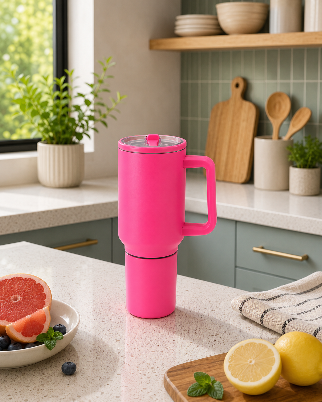 Tumbler Premium 2 en 1 para Dos Bebidas | Acero Inoxidable 304 | Antifugas | 1200 ml (40 oz)
