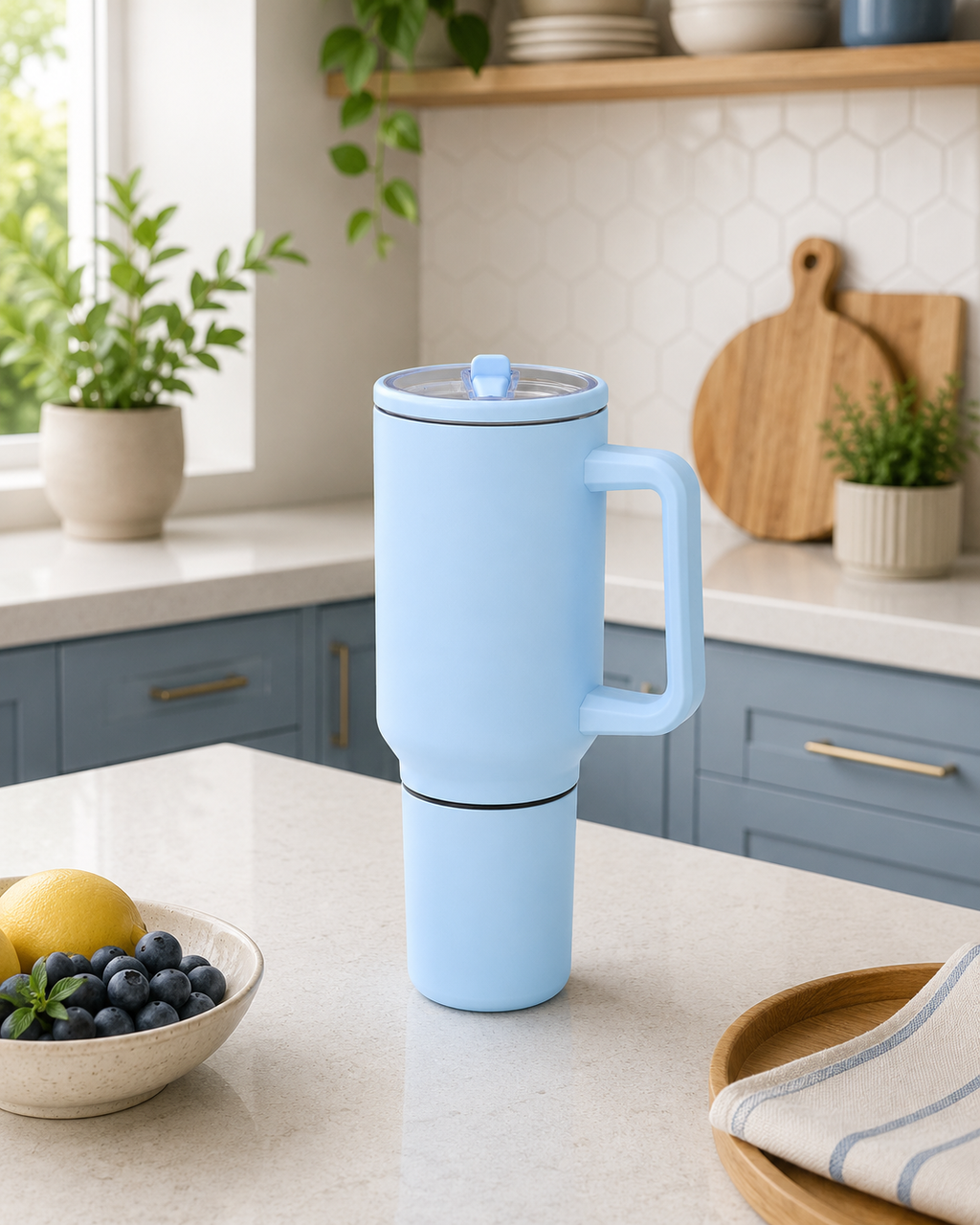 Tumbler Premium 2 en 1 para Dos Bebidas | Acero Inoxidable 304 | Antifugas | 1200 ml (40 oz)