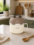 Portacomidas Térmico Premium de 1 Nivel con Plato Interior y Tazón 2 en 1 | Acero Inoxidable 304 | 1850 ml