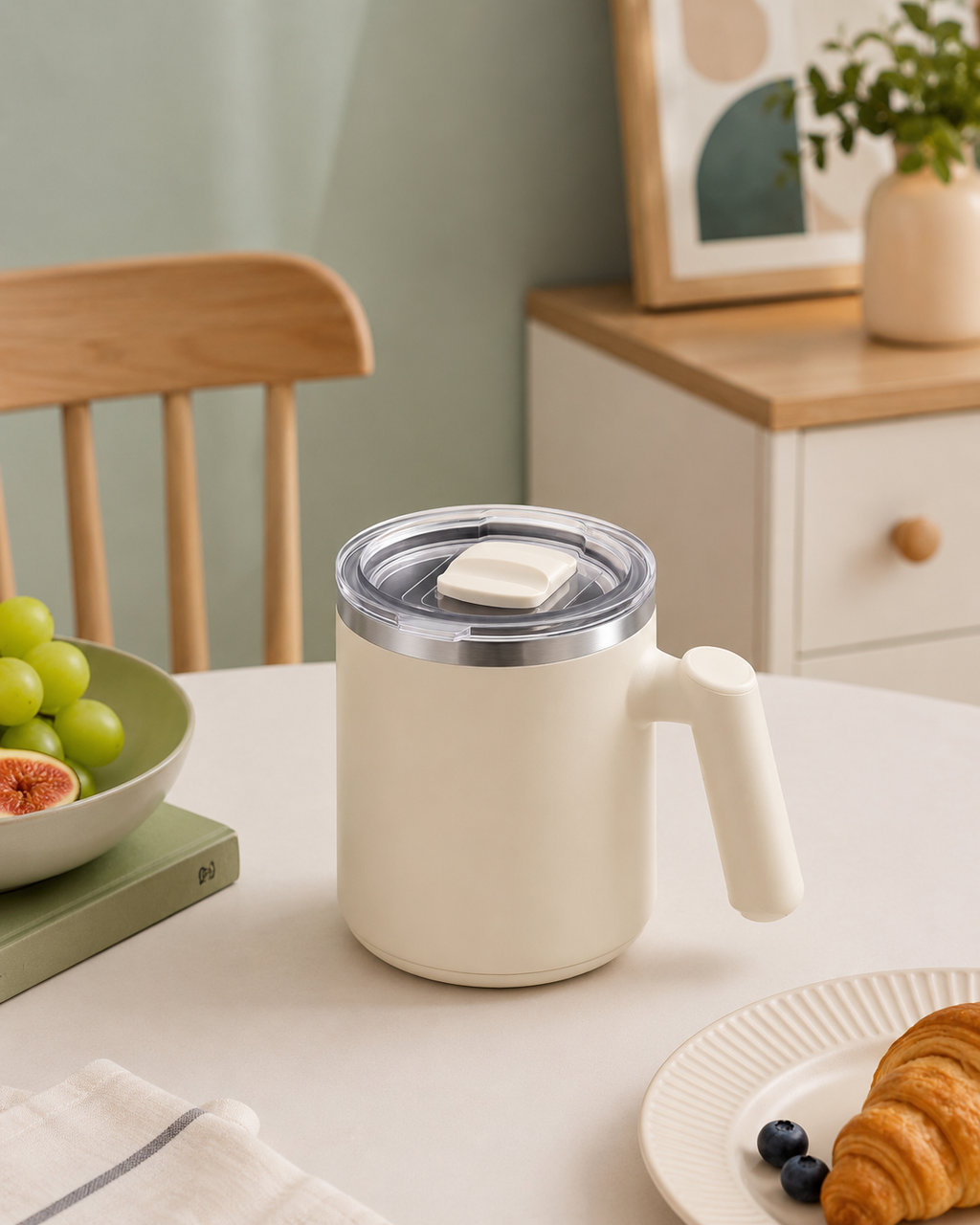 Taza de Café Térmica Portátil FANCY TEA™ con Tapa Hermética | Acero Inoxidable 304 | 430 ml