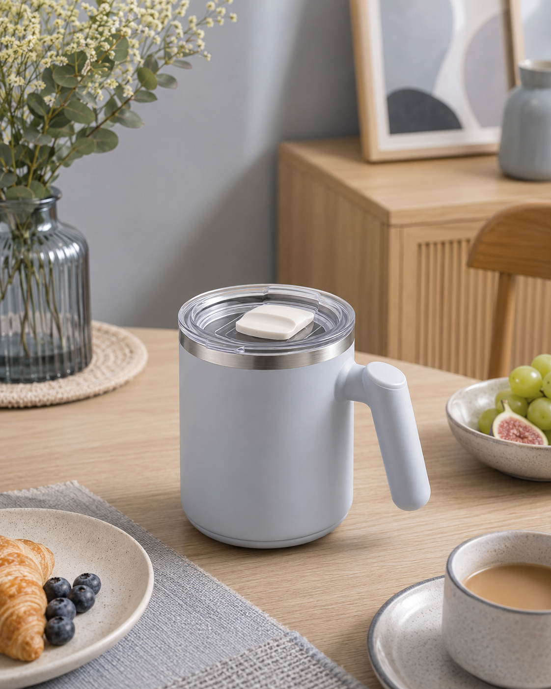 Taza de Café Térmica Portátil FANCY TEA™ con Tapa Hermética | Acero Inoxidable 304 | 430 ml