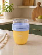 Vaso Portátil Multifuncional con Compartimiento para Toppings | Plástico de Doble Pared | 730 ml