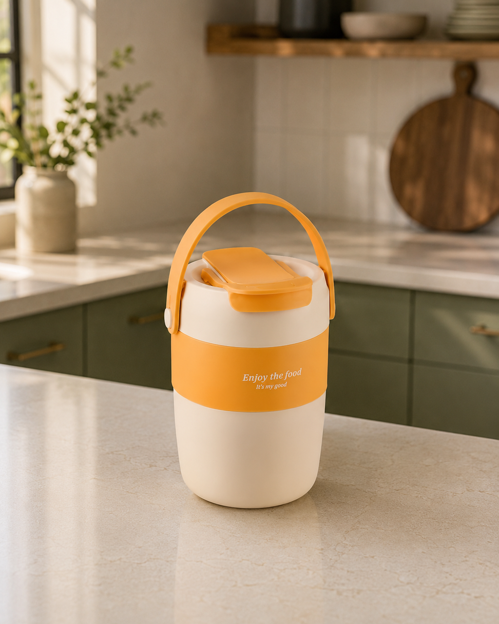 Vaso Portátil Multifuncional para Sopas & Bebidas | Plástico de Doble Pared | 600 ml