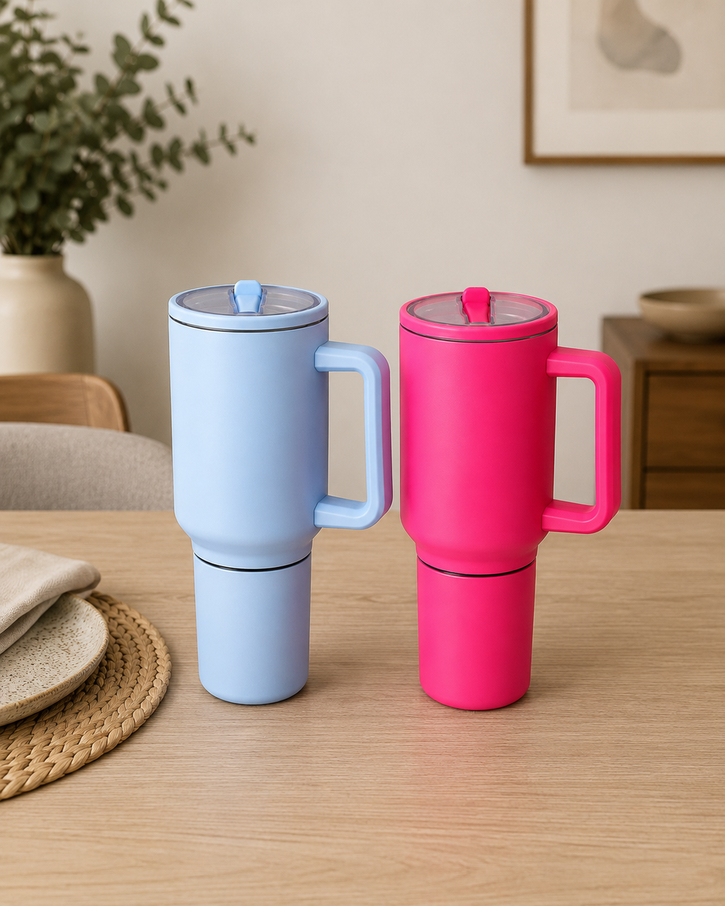 Tumbler Premium 2 en 1 para Dos Bebidas | Acero Inoxidable 304 | Antifugas | 1200 ml (40 oz)