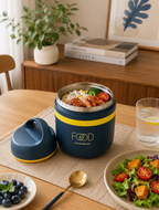 Portacomidas Térmico Premium de 1 Nivel con Plato Interior | Acero Inoxidable 304 | 1500 ml