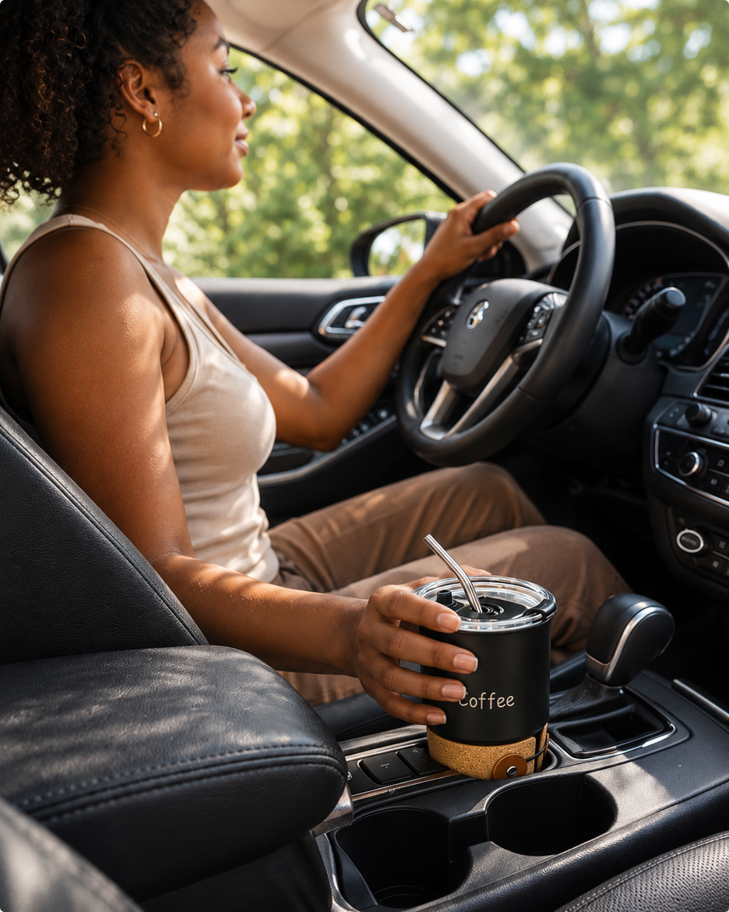 Taza Térmica Premium CAR COFFEE CUP con Tapa Hermética y Pitillo | Acero Inoxidable 304 | 420 ml