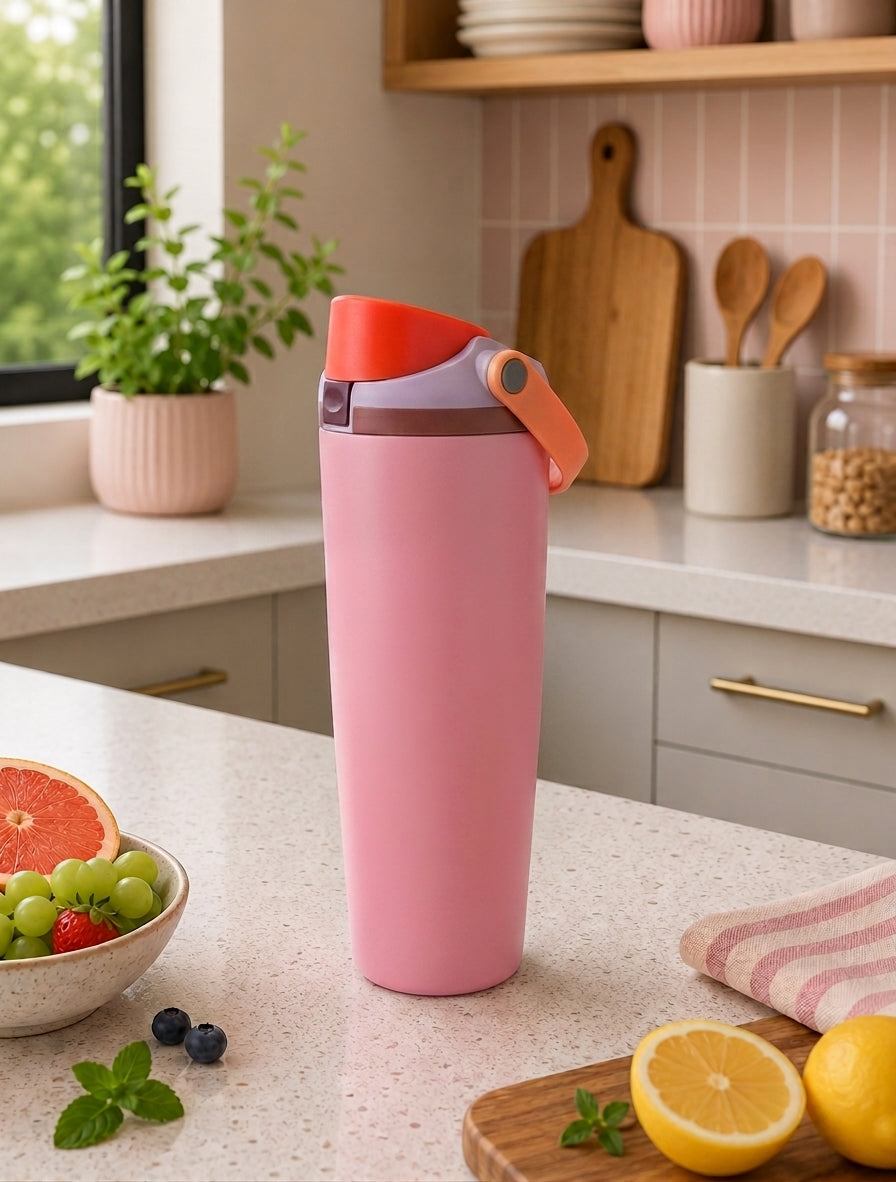 Termo Premium Fiesta con Asa Ergonómica | Acero Inoxidable 304 | 30 oz (887 ml)
