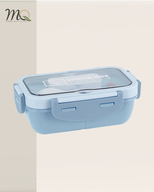 Lonchera Lunch Box de 1 Nivel con 3 Compartimentos Independientes | Plástico de Doble Pared | 840 ml