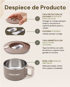 Portacomidas Térmico Premium de 1 Nivel con Asa Abatible | Acero Inoxidable 304 | 1200 ml