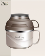 Portacomidas Térmico Premium de 1 Nivel con Plato Interior y Tazón 2 en 1 | Acero Inoxidable 304 | 1850 ml