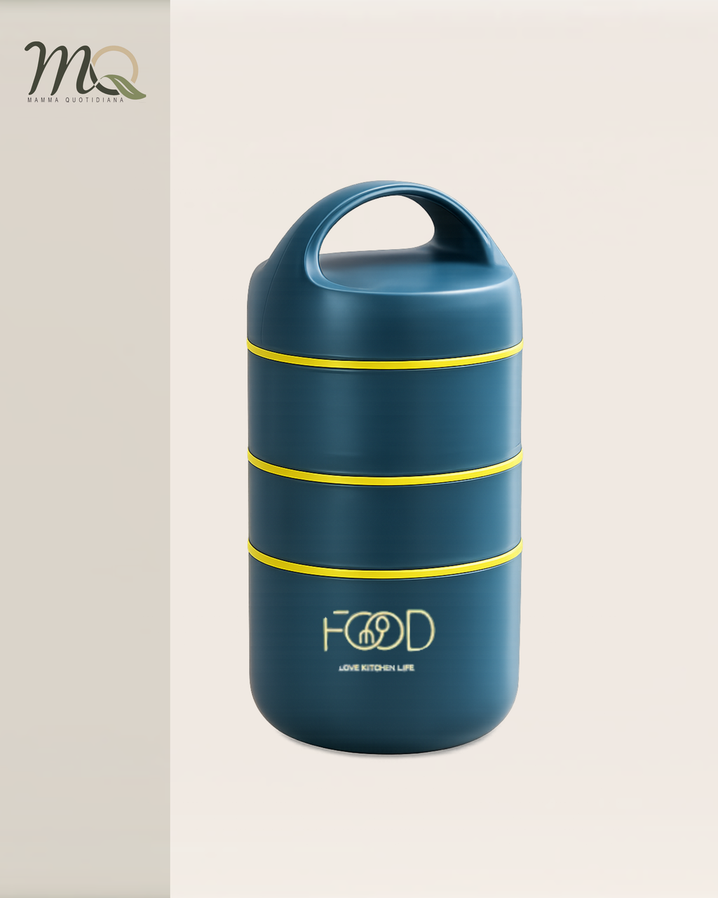Portacomidas Térmico Premium de 3 Niveles con Compartimentos Independientes | Acero Inoxidable 304 | 1590 ml