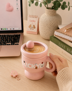 Taza Térmica Mugs LUCKY con Tapa Hermética y Pitillo | Acero Inoxidable 304 | 395 ml
