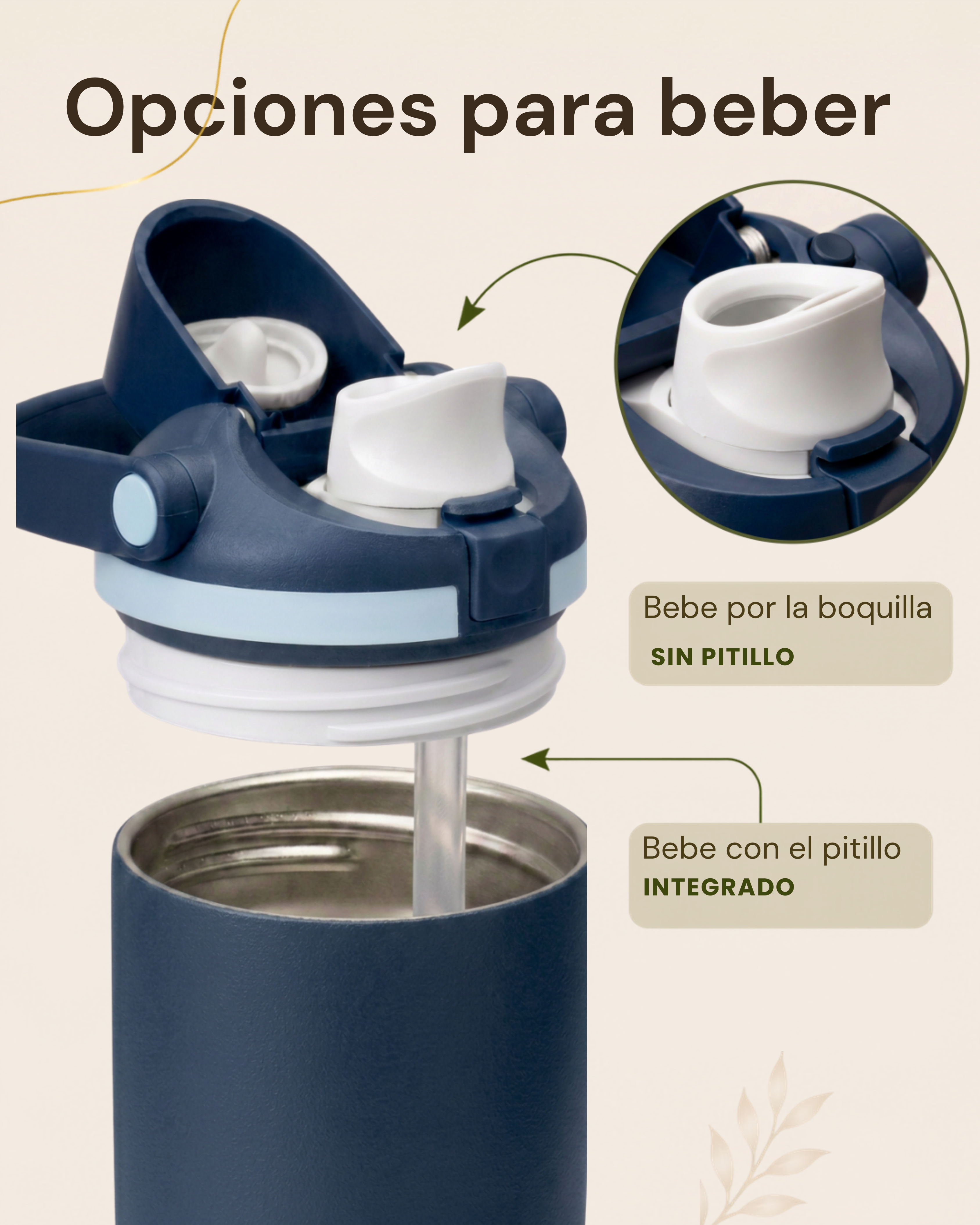 Termo Premium Fiesta con Asa Ergonómica | Acero Inoxidable de Doble Pared | 30 oz (887 ml)