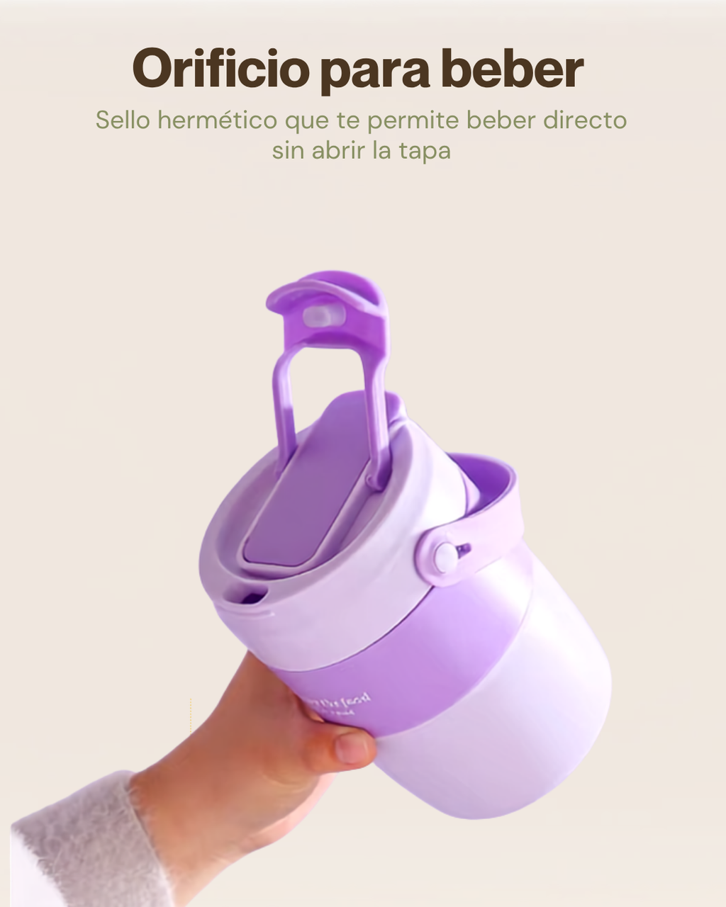 Vaso Portátil Multifuncional para Sopas & Bebidas | Plástico de Doble Pared | 600 ml