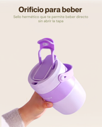 Vaso Portátil Multifuncional para Sopas & Bebidas | Plástico de Doble Pared | 600 ml