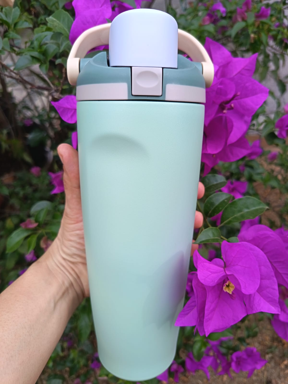 Termo Premium Fiesta con Asa Ergonómica | Acero Inoxidable 304 | 30 oz (887 ml)