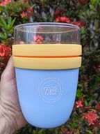 Vaso Portátil Multifuncional con Compartimiento para Toppings | Plástico de Doble Pared | 750 ml