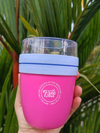Vaso Portátil Multifuncional con Compartimiento para Toppings | Plástico de Doble Pared | 750 ml